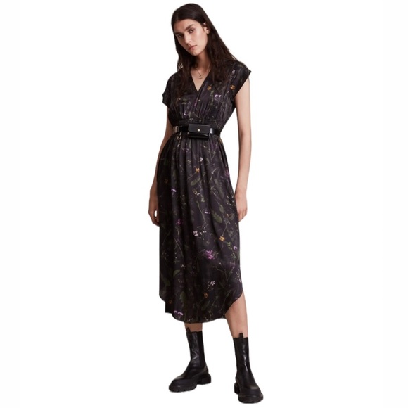 All Saints Dresses All Saints Leila Heligan Silk Floral Dress
